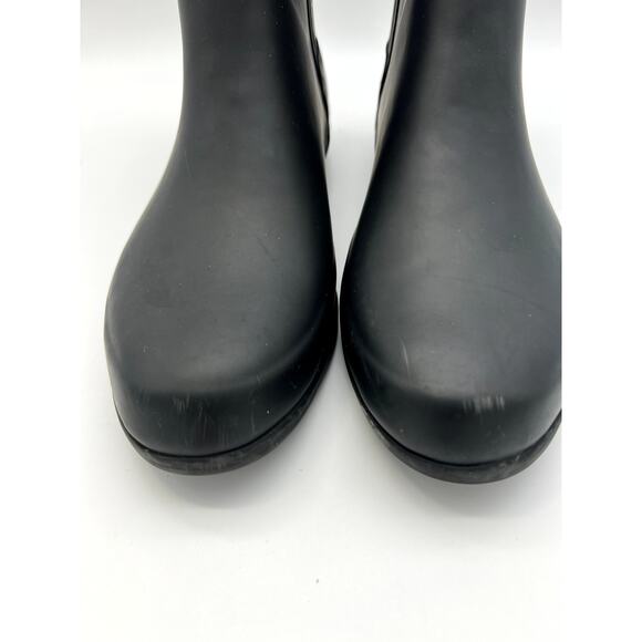 London Fog Collection Black Piccadilly Waterproof Memory Rubber Boots Size 9M - Picture 7 of 11
